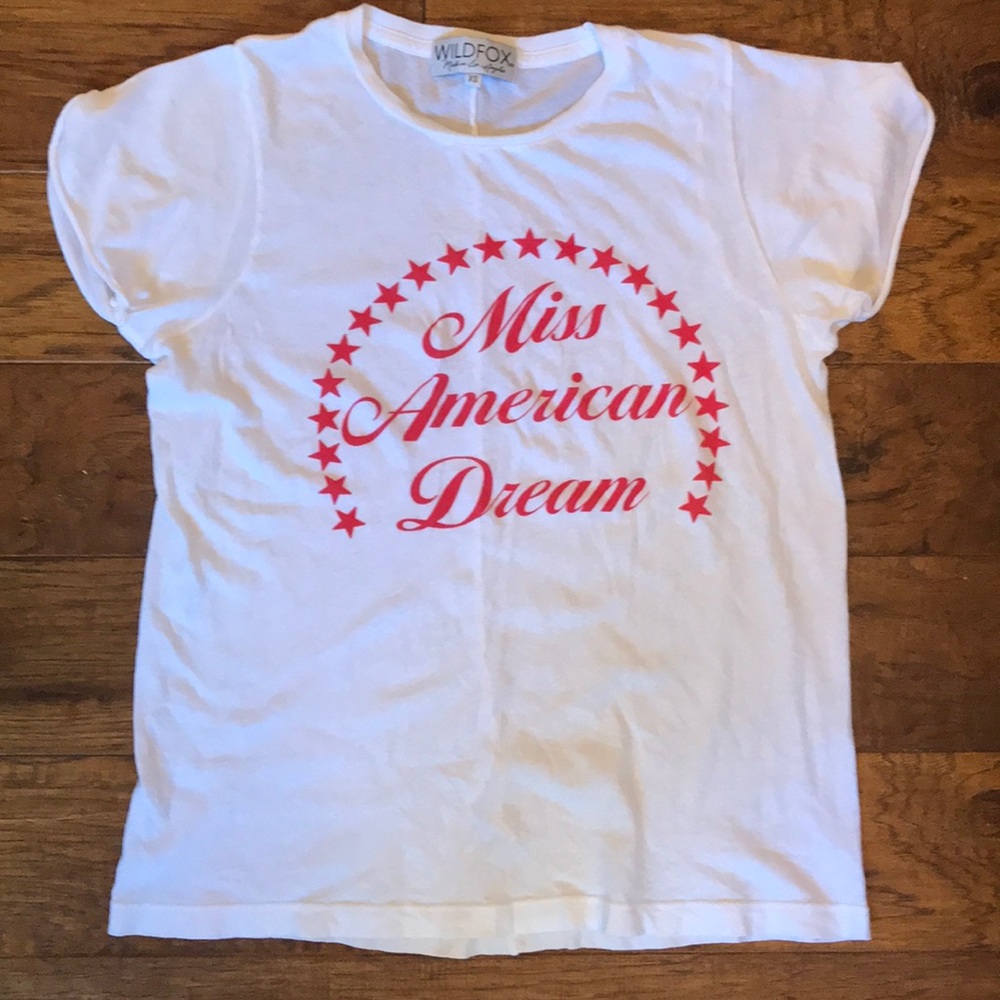 WILDFOX SLOGAN TEE “MISS AMERICAN DREAM”